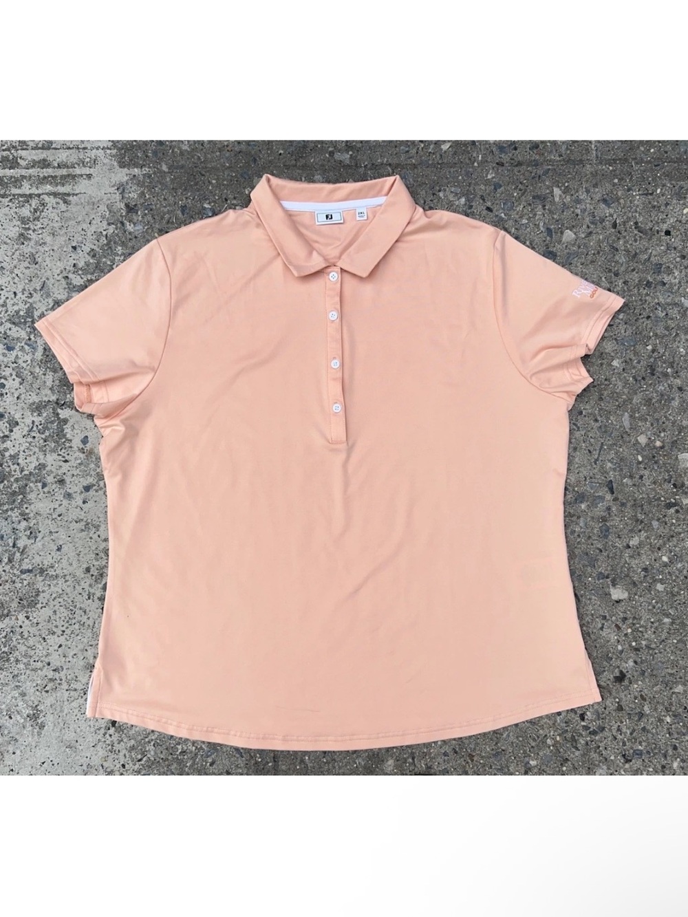 Footjoy Womens Salmon Orange Polo Shirt River‎ Marsh Club 2XL